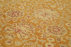 Tebriz Orange Classic Cotton Wool Handmade Area Rug 10'0'' x 14'1''