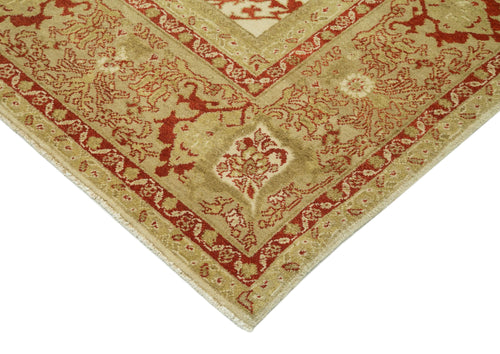Tebriz Beige Classic Cotton Wool Handmade Area Rug 8'8'' x 12'6''