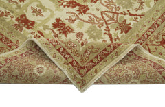 Tebriz Beige Classic Cotton Wool Handmade Area Rug 8'8'' x 12'6''