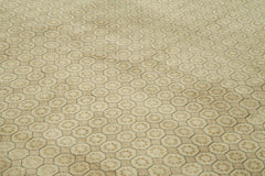 Tebriz Beige Classic Cotton Wool Handmade Area Rug 8'11'' x 12'6''