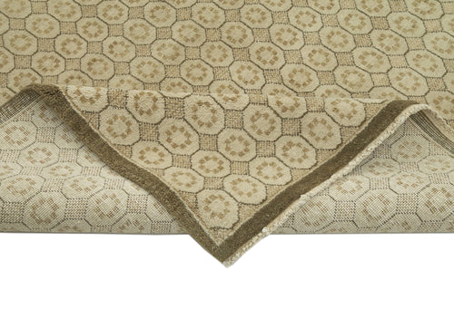 Tebriz Beige Classic Cotton Wool Handmade Area Rug 8'11'' x 12'6''