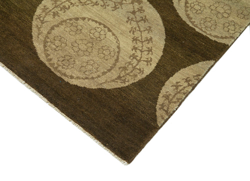 Tebriz Brown Classic Cotton Wool Handmade Area Rug 8'10'' x 12'0''