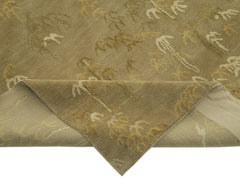 Tebriz Green Classic Cotton Wool Handmade Area Rug 9'9'' x 13'4''