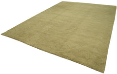 Tebriz Green Classic Cotton Wool Handmade Area Rug 9'6'' x 13'5''
