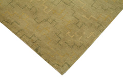 Tebriz Green Classic Cotton Wool Handmade Area Rug 9'6'' x 13'5''