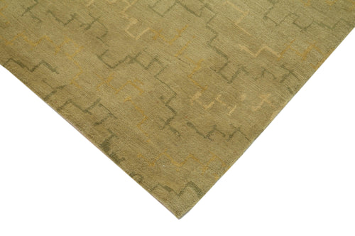 Tebriz Green Classic Cotton Wool Handmade Area Rug 9'6'' x 13'5''