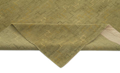 Tebriz Green Classic Cotton Wool Handmade Area Rug 9'6'' x 13'5''