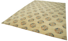 Tebriz Beige Classic Cotton Wool Handmade Area Rug 9'11'' x 13'11''