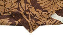 Tebriz Purple Classic Cotton Wool Handmade Area Rug 9'8'' x 13'5''