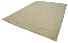 Tebriz Green Classic Cotton Wool Handmade Area Rug 9'6'' x 13'3''