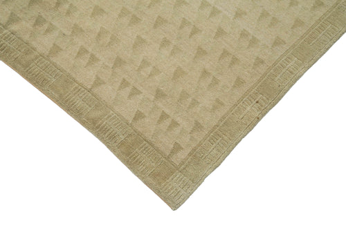 Tebriz Green Classic Cotton Wool Handmade Area Rug 9'6'' x 13'3''