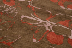 Tebriz Brown Classic Cotton Wool Handmade Area Rug 10'0'' x 13'9''