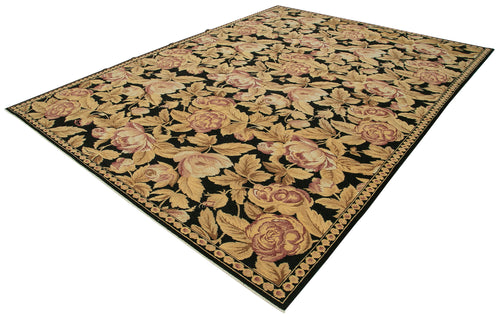 Tebriz Beige Classic Cotton Wool Handmade Area Rug 8'8'' x 11'5''