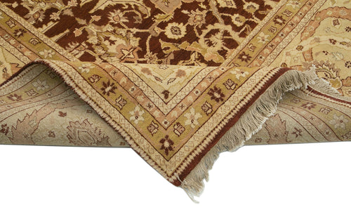 Tebriz Beige Classic Cotton Wool Handmade Area Rug 9'11'' x 13'10''