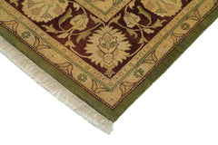 Tebriz Green Classic Cotton Wool Handmade Area Rug 9'1'' x 12'3''