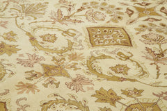 Tebriz Beige Classic Cotton Wool Handmade Area Rug 8'9'' x 11'11''