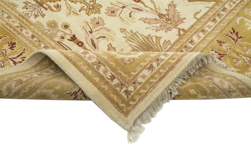 Tebriz Beige Classic Cotton Wool Handmade Area Rug 8'9'' x 11'11''