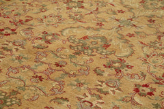 Tebriz Brown Classic Cotton Wool Handmade Area Rug 10'2'' x 13'3''