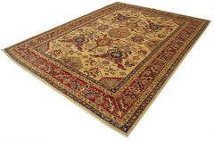 Tebriz Red Classic Cotton Wool Handmade Area Rug 7'11'' x 10'3''