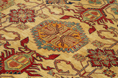 Tebriz Red Classic Cotton Wool Handmade Area Rug 7'11'' x 10'3''