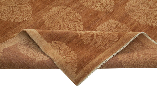 Tebriz Orange Classic Cotton Wool Handmade Area Rug 9'0'' x 12'0''