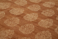 Tebriz Orange Classic Cotton Wool Handmade Area Rug 8'11'' x 12'2''