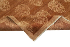 Tebriz Orange Classic Cotton Wool Handmade Area Rug 8'11'' x 12'2''