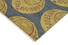 Tebriz Blue Classic Cotton Wool Handmade Area Rug 9'0'' x 12'0''