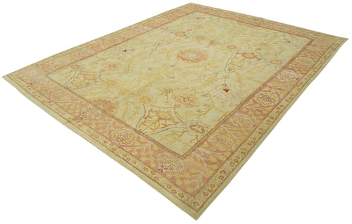 Tebriz Beige Classic Cotton Wool Handmade Area Rug 7'10'' x 10'0''