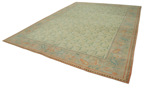 Tebriz Beige Classic Cotton Wool Handmade Area Rug 10'3'' x 13'6''