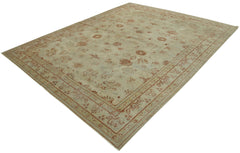 Tebriz Beige Classic Cotton Wool Handmade Area Rug 8'0'' x 10'3''