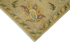 Tebriz Beige Classic Cotton Wool Handmade Area Rug 9'9'' x 12'7''