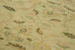 Tebriz Beige Classic Cotton Wool Handmade Area Rug 9'9'' x 12'7''