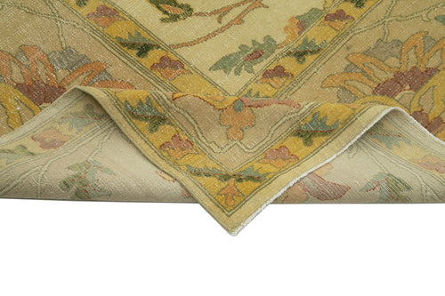 Tebriz Beige Classic Cotton Wool Handmade Area Rug 9'9'' x 12'7''