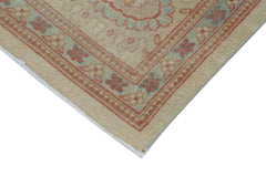 Tebriz Beige Classic Cotton Wool Handmade Area Rug 8'9'' x 11'11''