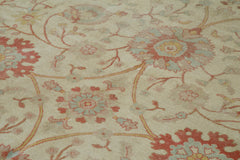 Tebriz Beige Classic Cotton Wool Handmade Area Rug 8'9'' x 11'11''