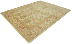 Tebriz Beige Classic Cotton Wool Handmade Area Rug 7'9'' x 9'8''