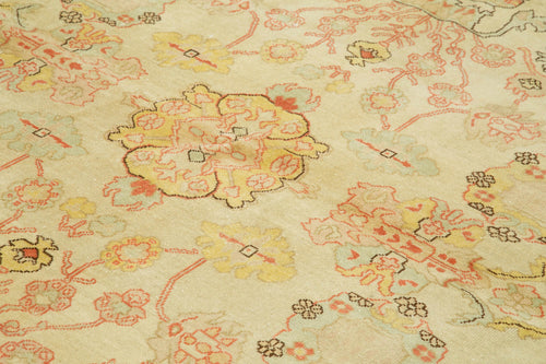 Tebriz Beige Classic Cotton Wool Handmade Area Rug 7'9'' x 9'8''