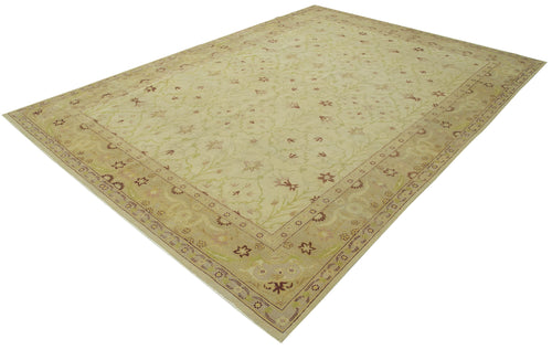 Handmade Area Rug – Classic Beige Cotton Wool Turkish Carpet 7'8''x10'10''