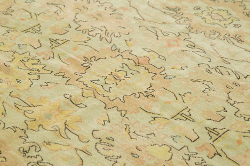 Tebriz Beige Classic Cotton Wool Handmade Area Rug 8'2'' x 9'7''