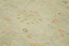 Tebriz Green Classic Cotton Wool Handmade Area Rug 8'5'' x 9'10''