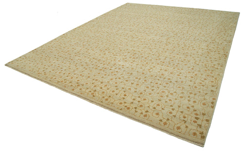 Tebriz Beige Classic Cotton Wool Handmade Area Rug 10'1'' x 13'1''