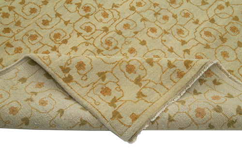 Tebriz Beige Classic Cotton Wool Handmade Area Rug 10'1'' x 13'1''