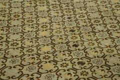 Tebriz Brown Classic Cotton Wool Handmade Area Rug 10'0'' x 13'10''