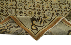 Tebriz Brown Classic Cotton Wool Handmade Area Rug 10'0'' x 13'10''