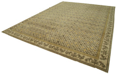 Tebriz Beige Classic Cotton Wool Handmade Area Rug 9'11'' x 14'2''