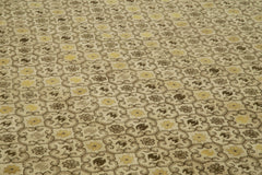 Tebriz Beige Classic Cotton Wool Handmade Area Rug 9'11'' x 14'2''