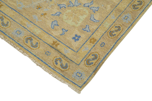 Handmade Area Rug – Classic Beige Turkish Hand Woven Cotton Wool Carpet 8'11''x12'