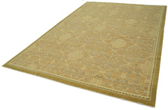 Tebriz Yellow Classic Cotton Wool Handmade Area Rug 9'2'' x 12'1''