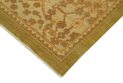 Tebriz Yellow Classic Cotton Wool Handmade Area Rug 9'1'' x 12'3''